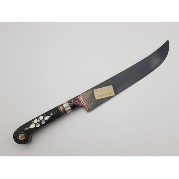 Узбекский нож Пчак (узкий), стаб.карельская береза/перламутр