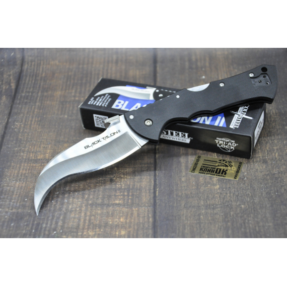 CS_22B Black Talon II Plain - нож склад., рук-ть G10, клинок S35VN