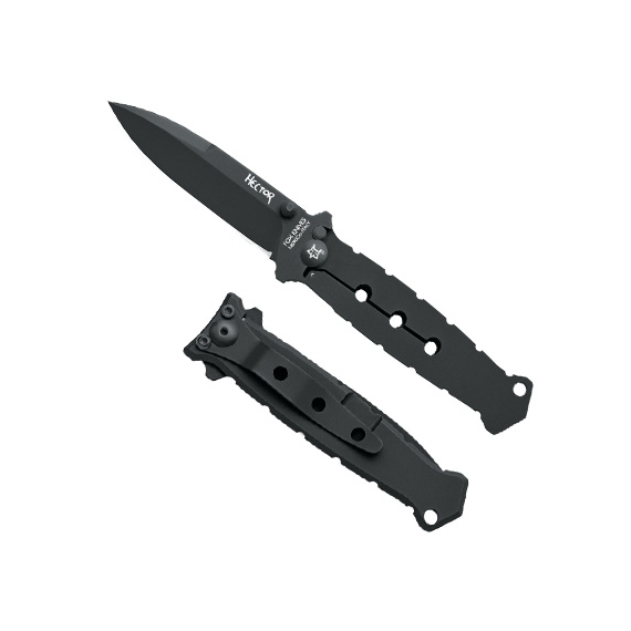 FFX-504 B HECTOR - нож склад.,рук-ть черн.сталь, клинок 8.5см.-N690Co