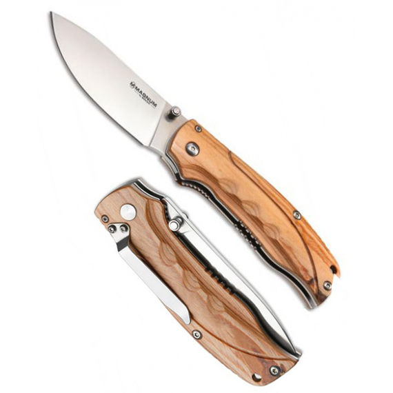 BK01MB700 Pakka Hunter - склад. нож, дерев. рук-ть, сталь 440B